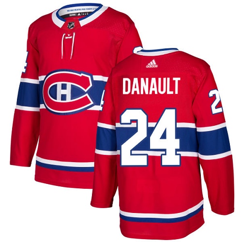 Adidas Men Montreal Canadiens 24 Phillip Danault Red Home Authentic Stitched NHL Jersey